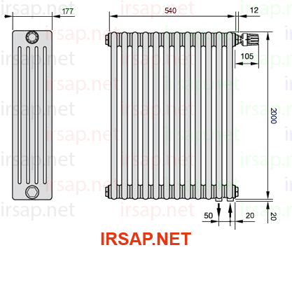 Радиатор IRSAP Tesi 52000/12 T25 CL 01
